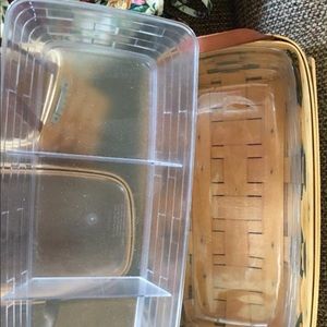 Longaberger Bread Basket and 2 protectors